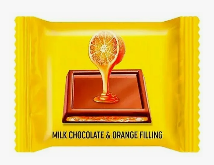 O'Zera молочный шоколад Milk & Orange filling с желейной апельсиновой начинкой (КДВ)