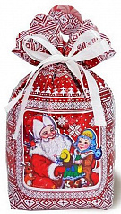 Мешочек "Три Снежинки" Красный